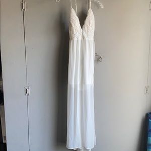White maxi dress